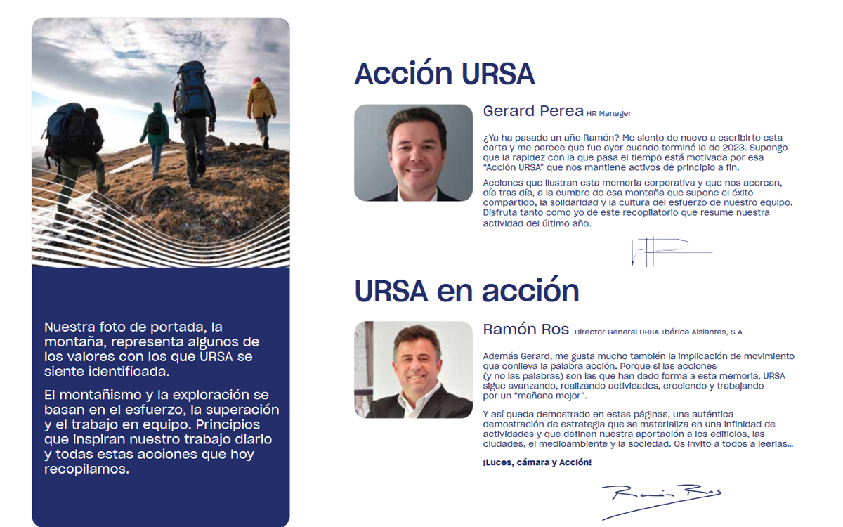 URSA lanza su memoria RSC 2024 Acción URSA